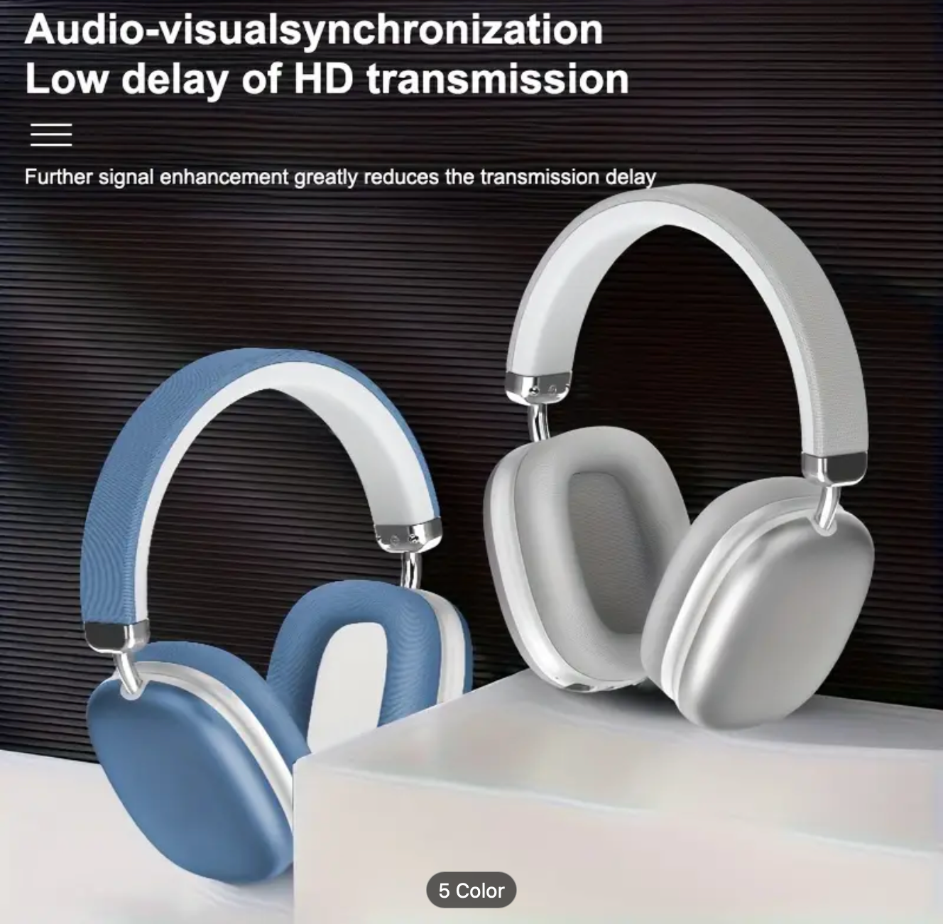 40-Hour Wireless Gaming Headset with Rich Bass, Crystal